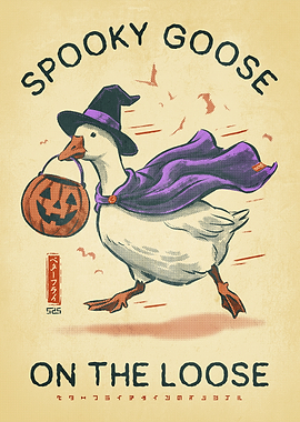 Spooky Goose Halloween Poster