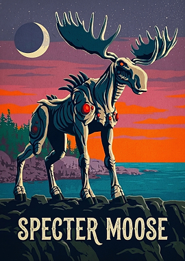 Specter Moose Retro Poster