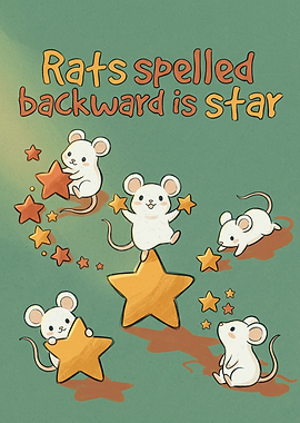 Rats Spelled Backward Is Star Illustration