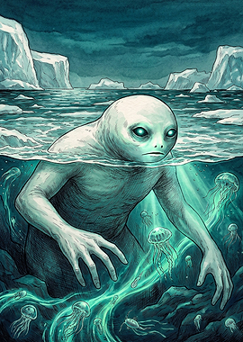 Ethereal Creature in Arctic Waters