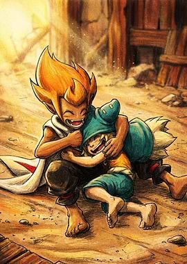 Yugo and Adamaï Embracing