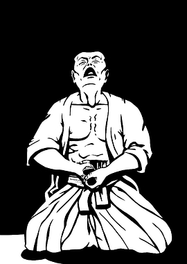 Samurai Performing Seppuku Ritual