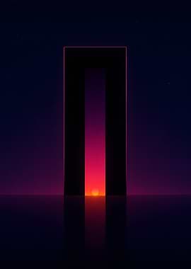 Neon Gateway Corridor