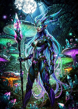 Ethereal Crystal Forest Elf Warrior
