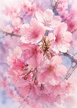 Beautiful Pink Cherry Blossom Flowers