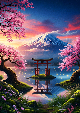 Mount Fuji at Sunset
