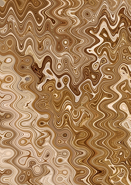 Abstract Brown Liquid Wave Pattern