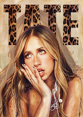 Tate McRae Leopard Print Portrait