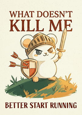 Warrior Hamster Motivational Poster