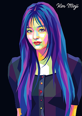 Kim Minji Pop Art Portrait