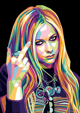 Avril Lavigne Pop Art Portrait