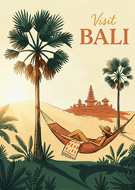 Visit Bali Travel Poster