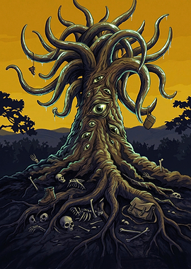 Eldritch Eye-Covered Monster Tree