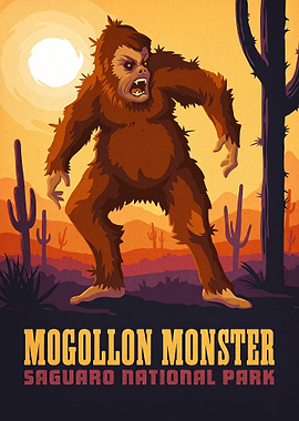 Mogollon Monster Saguaro National Park Poster
