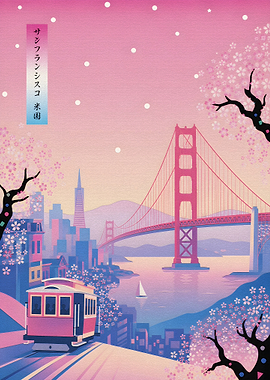 San Francisco Golden Gate Cherry Blossom