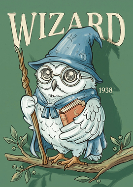 Wizard Owl Illustration