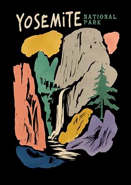 Yosemite National Park Abstract Poster