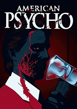 Patrick Bateman Dark Portrait Poster