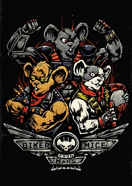 Biker Mice from Mars Trio Illustration