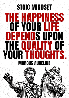 Stoic Mindset Marcus Aurelius Quote Poster