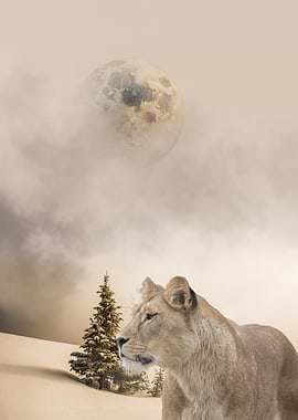 The Lone Huntress (Lioness)