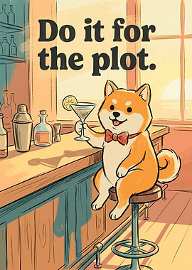 Shiba Inu Bar Poster