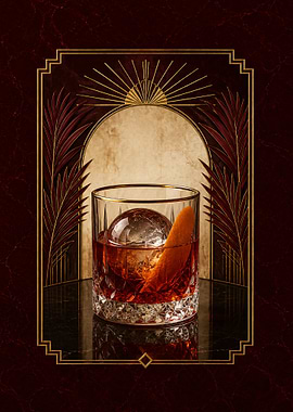 Art Deco Negroni Cocktail