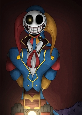 Creepy Jester Character Digital Art