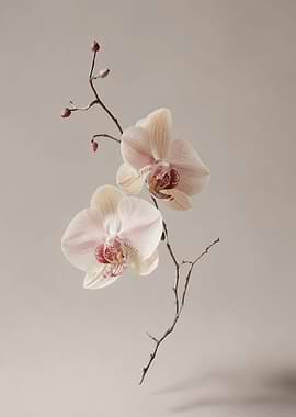 Elegant Pale Pink Orchid Branch