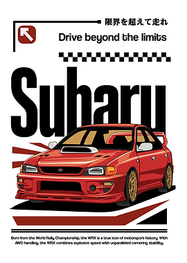 Subaru WRX Rally Car Poster
