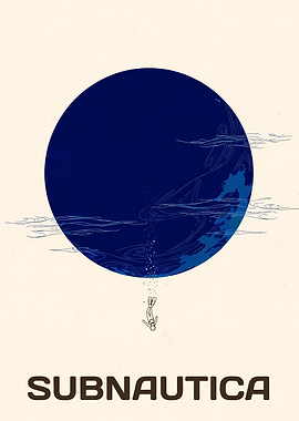 Subnautica Minimalist Game Poster
