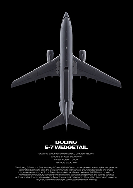 Boeing E-7 Wedgetail Technical Poster