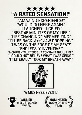 Funny Bathroom Review Poster