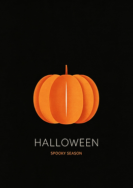 Minimalist Halloween Pumpkin Poster