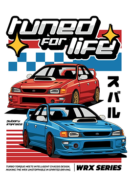 Subaru Impreza Tuned For Life Poster