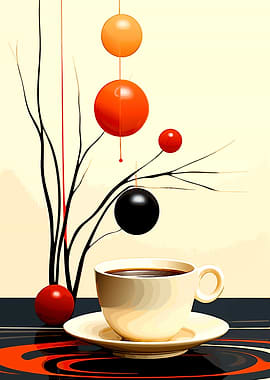Modern Abstract Coffee Still Life