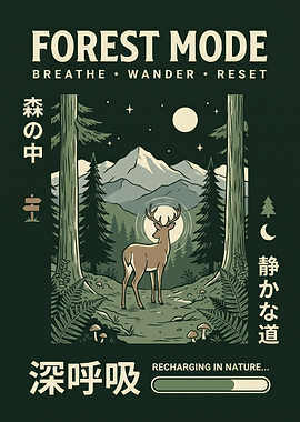Forest Mode Nature Recharging Poster