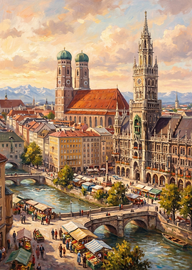 Munich Cityscape Painting