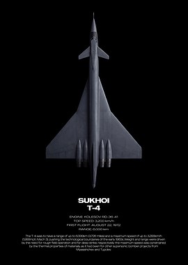 Sukhoi T-4 Supersonic Bomber Poster