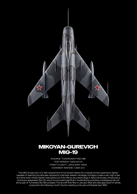 Mikoyan-Gurevich MiG-19 Technical Poster