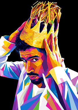 Bad Bunny WPAP Pop Art Portrait