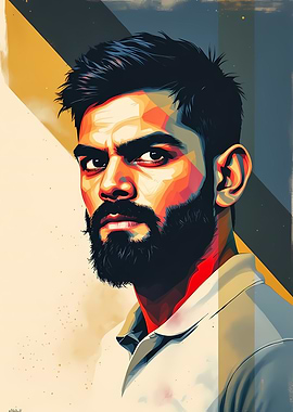 Virat Kohli Pop Art Portrait
