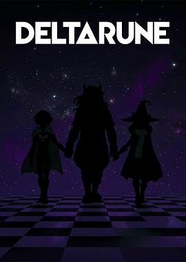 Deltarune Silhouette Trio Poster