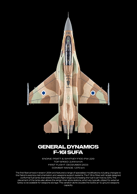 General Dynamics F-16I Sufa Poster