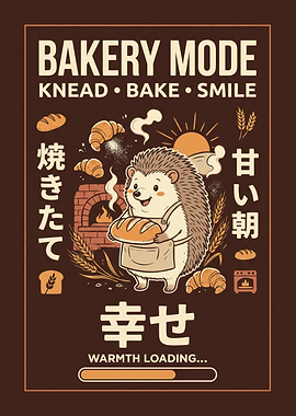 Bakery Mode Hedgehog Poster