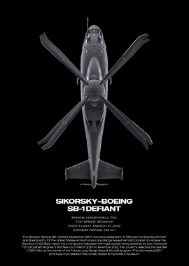 Sikorsky-Boeing SB-1 Defiant Helicopter Poster