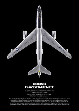 Boeing B-47 Stratojet Technical Poster