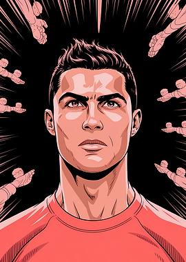 Cristiano Ronaldo Pop Art Portrait