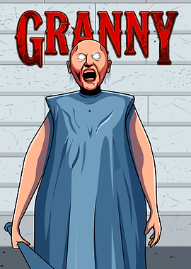 Granny Horror Game Character Illustration