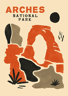 Arches National Park Minimalist Poster